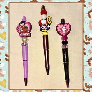Fun Character-Themed DIY Pen Set with Black and Purple Accents #2
